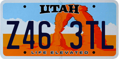 UT license plate Z463TL