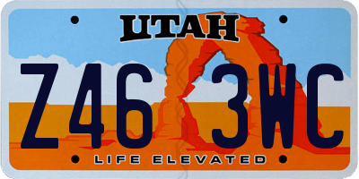 UT license plate Z463WC