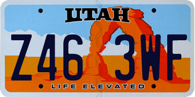 UT license plate Z463WF
