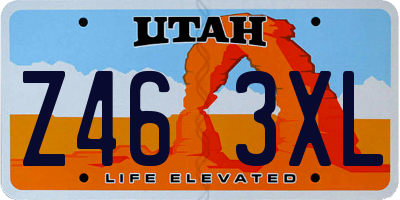 UT license plate Z463XL