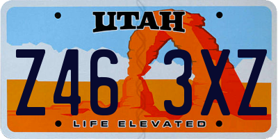 UT license plate Z463XZ