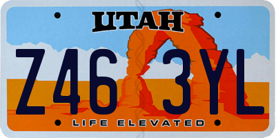 UT license plate Z463YL