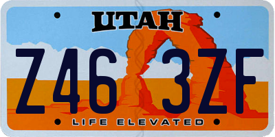UT license plate Z463ZF