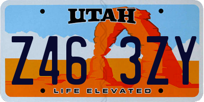 UT license plate Z463ZY