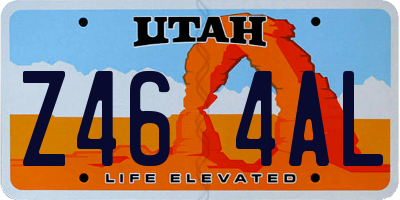 UT license plate Z464AL