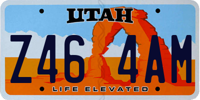 UT license plate Z464AM