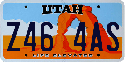 UT license plate Z464AS