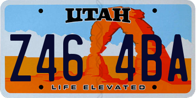 UT license plate Z464BA