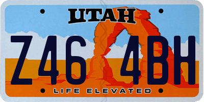 UT license plate Z464BH