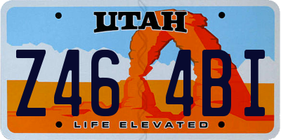 UT license plate Z464BI