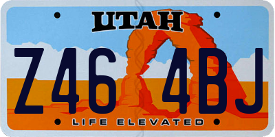 UT license plate Z464BJ
