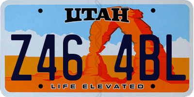 UT license plate Z464BL