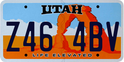 UT license plate Z464BV
