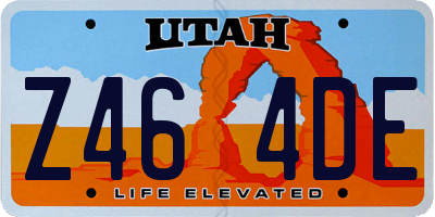 UT license plate Z464DE
