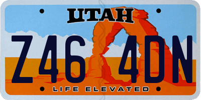 UT license plate Z464DN