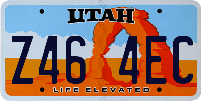 UT license plate Z464EC