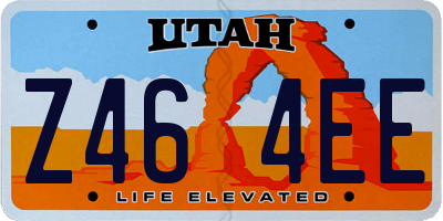 UT license plate Z464EE