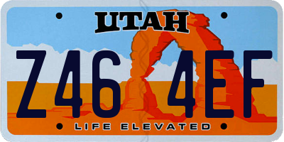 UT license plate Z464EF