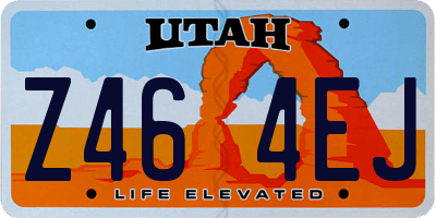 UT license plate Z464EJ