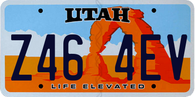 UT license plate Z464EV