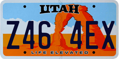 UT license plate Z464EX