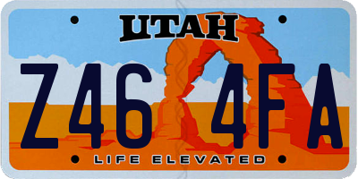 UT license plate Z464FA