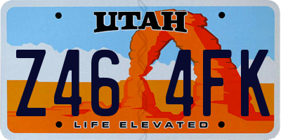 UT license plate Z464FK