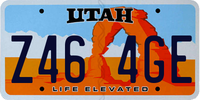 UT license plate Z464GE