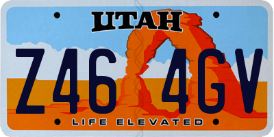 UT license plate Z464GV