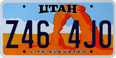 UT license plate Z464JO