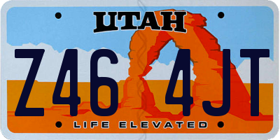 UT license plate Z464JT