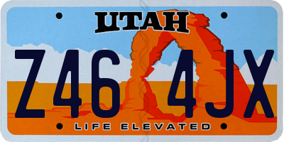 UT license plate Z464JX