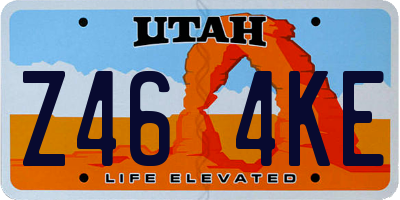 UT license plate Z464KE