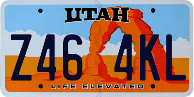 UT license plate Z464KL