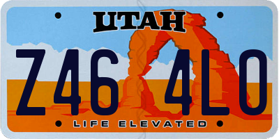 UT license plate Z464LO