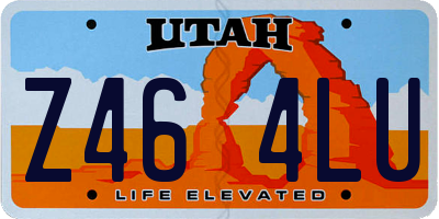 UT license plate Z464LU