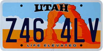 UT license plate Z464LV