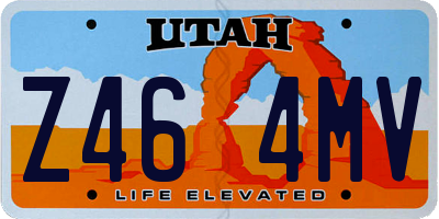 UT license plate Z464MV