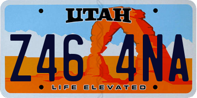 UT license plate Z464NA