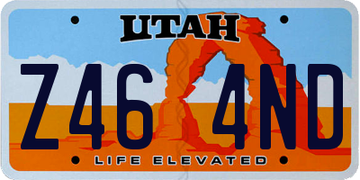 UT license plate Z464ND