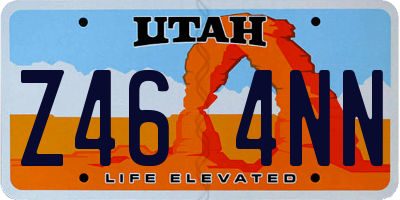 UT license plate Z464NN