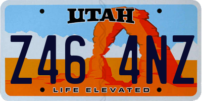 UT license plate Z464NZ
