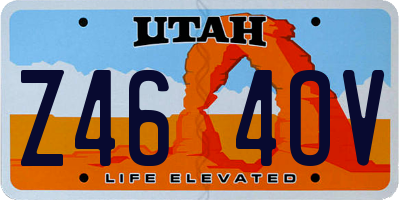 UT license plate Z464OV