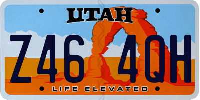 UT license plate Z464QH