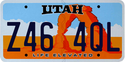 UT license plate Z464QL