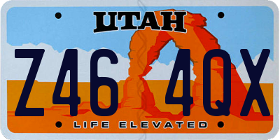 UT license plate Z464QX