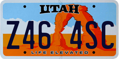UT license plate Z464SC