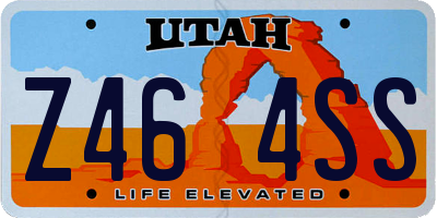 UT license plate Z464SS