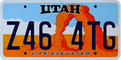UT license plate Z464TG