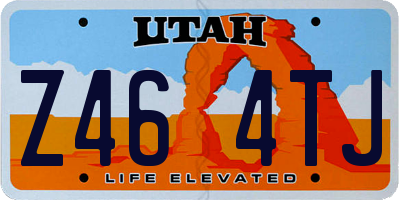 UT license plate Z464TJ